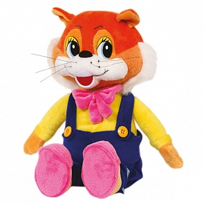 Мягкая игрушка - Кот Леопольд в тапочках, озвученная, 26 см (Мульти-пульти, V90212-26sim)